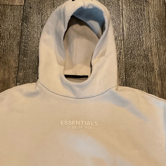 Hard to find - Kids Essential Fear of God mock neck hoodie , Desert Sand, 12 - Picture 1 of 7